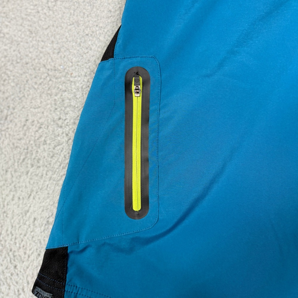 ZOIC Men's Teal Mountain Bike Cycling Shorts Sz 34 Cargo Zip Pockets - Picture 5 of 11